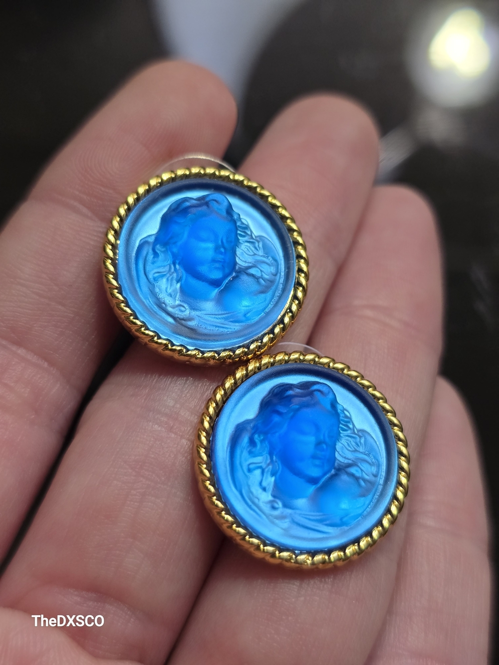 Kirks Folly Deep Blue Dream Angel Stud Earrings